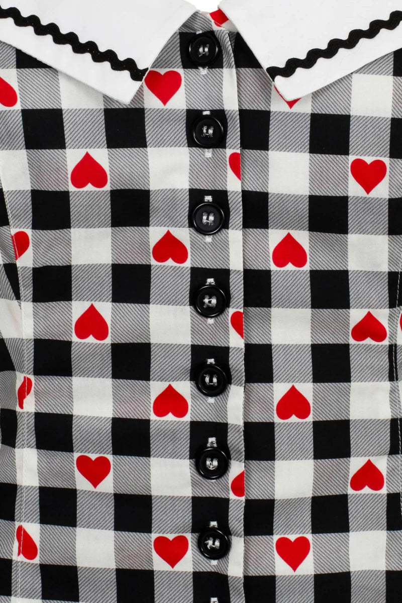 Leonie Top Black White