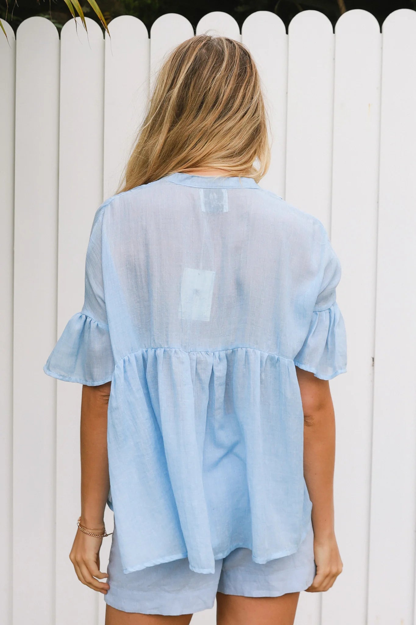 Oversized Boho Top Blue