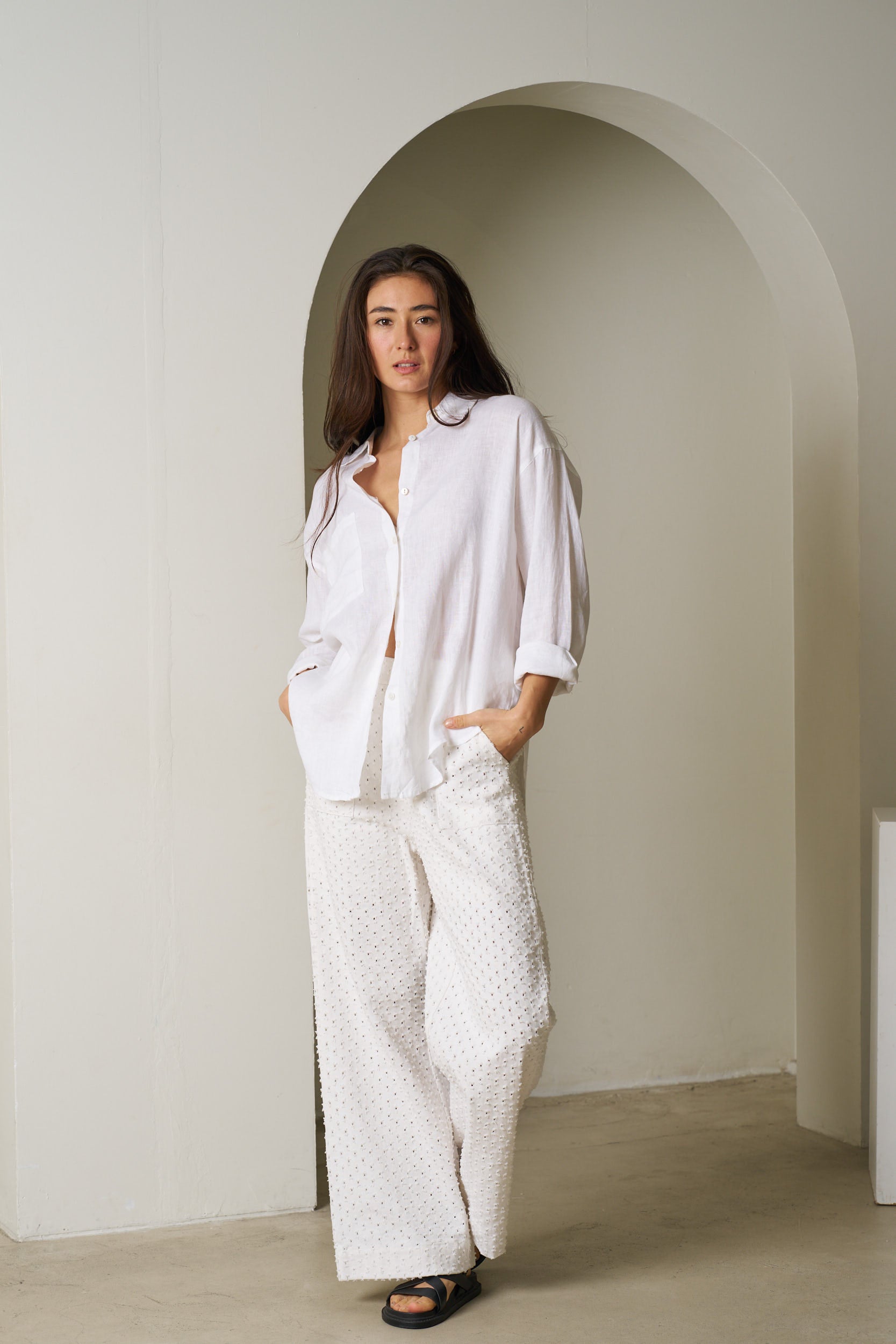 Millie Linen Shirt White